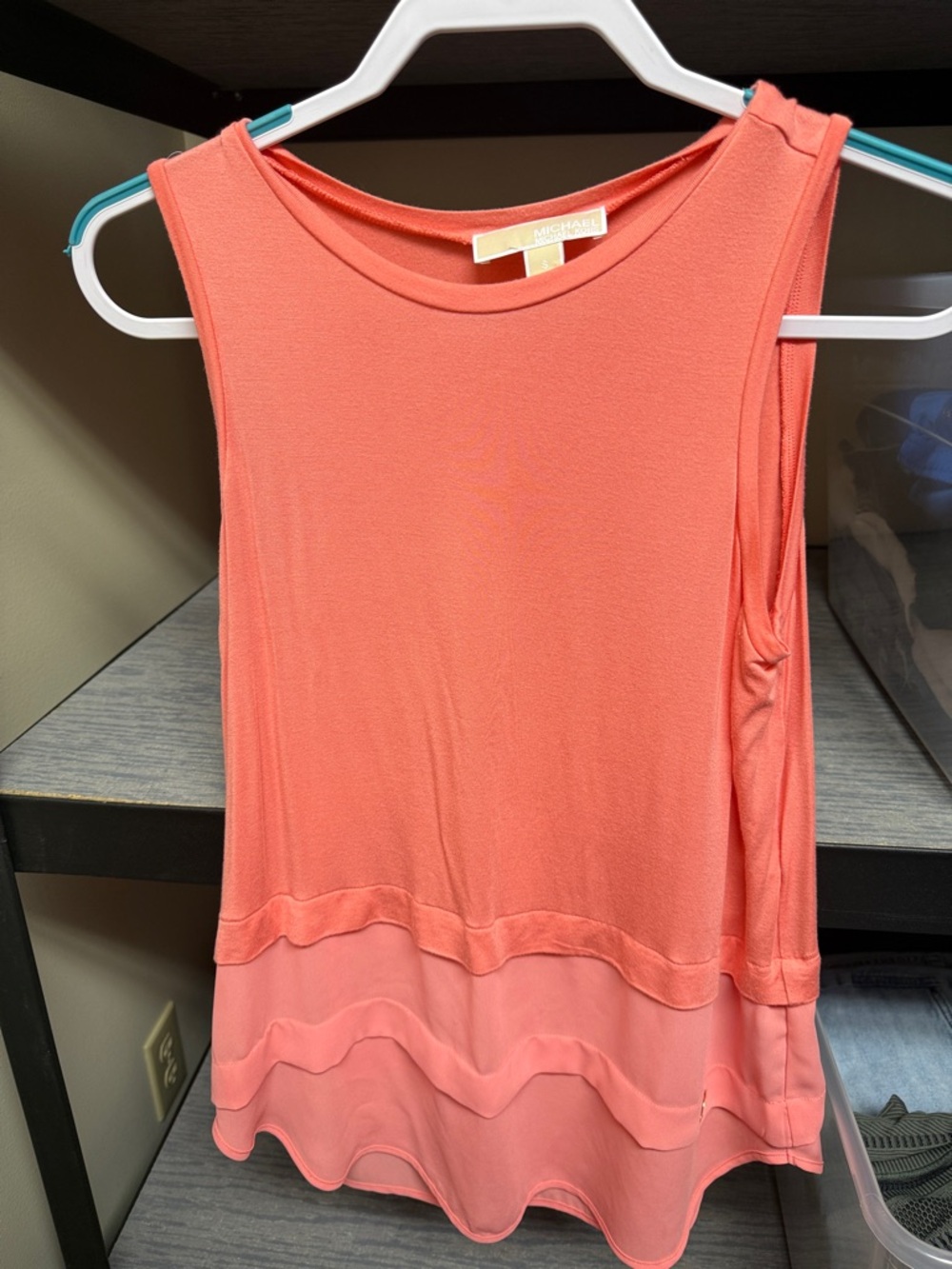 Michael Kors Coral Sleeveless Top, women’s small